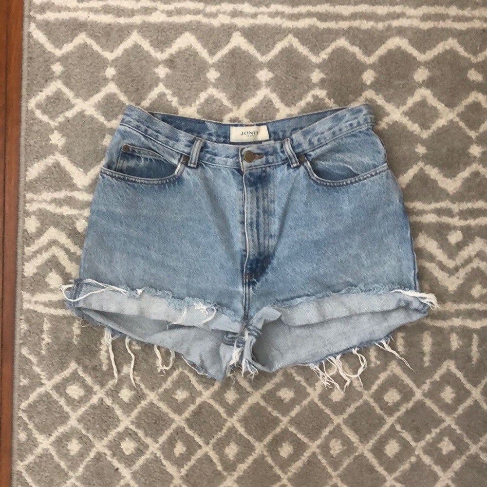 Oversized jean shorts
